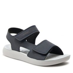 Sandały Geox. Niebieskie sandały chłopięce Geox, bez zapięcia. Za 119.99 zł.