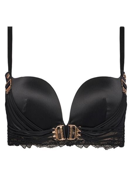 Hunkemöller Biustonosz z fiszbiną Avela 302375 Czarny. Czarne biustonosze Hunkemöller, bez wzorów, z syntetyku. Za 109.99 zł.