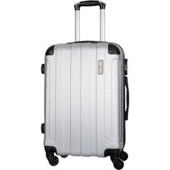 Walizka w kolorze srebrnym - 36 l. Walizki męskie marki Platinium, z materiału. W wyprzedaży za 179.95 zł.