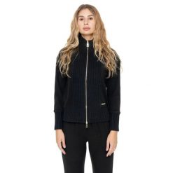 Bluza zimowa Leone 1947 Warm Touch Damen,Reißverschluss und Strickeinsätzen. Czarne bluzy damskie LEONE 1947 APPAREL, bez wzorów, bez kaptura, na fitness i siłownię. W wyprzedaży za 206.29 zł.