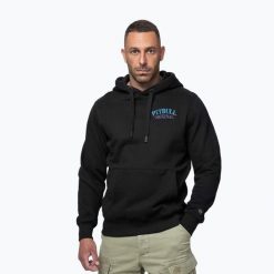 Bluza męska Pitbull Midnight Hooded. Czarne bluzy męskie PITBULL, l, bez wzorów, z bawełny, bez kaptura. Za 249.99 zł.