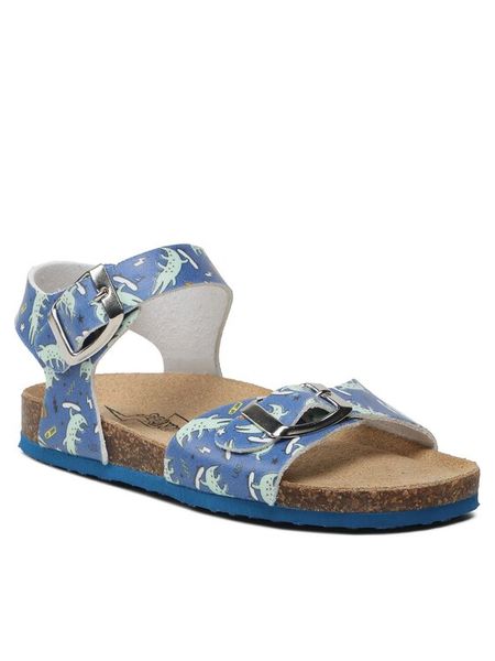 Primigi Sandały 3925522 S Niebieski. Niebieskie sandały chłopięce Primigi, ze skóry, bez zapięcia. Za 199.99 zł.