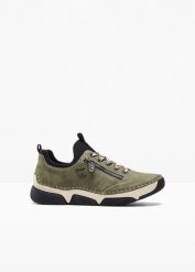 Komfortowe sneakersy marki Rieker z wyściełaną wkładką. Czarne obuwie sportowe damskie bonprix, bez wzorów. Za 339.99 zł.
