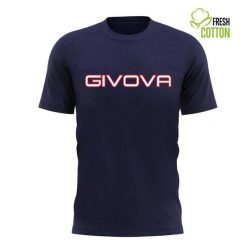 T-shirt bawełniany Givova Spot unisex - krótki rękaw, nadruk. Niebieskie t-shirty męskie 318, na lato, m, bez wzorów, z bawełny, klasyczne, bez kołnierzyka. Za 52.75 zł.