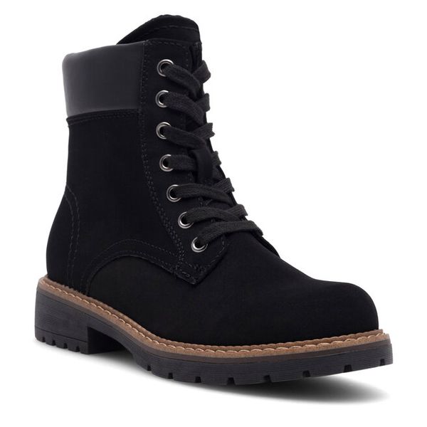 Trzewiki Jenny Fairy. Czarne botki damskie Jenny Fairy, bez obcasa, na płaskiej podeszwie, bez zapięcia. Za 139.99 zł.