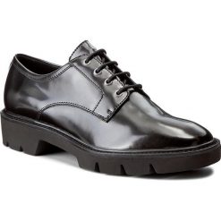Oxfordy GEOX - D Quinlynn C D745YC 000BC C9999 Black. Czarne półbuty damskie Geox, ze skóry ekologicznej. W wyprzedaży za 269.00 zł.
