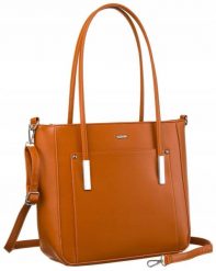 Shopperka damska Rovicky R-072-03 camelowa. Torebki do ręki damskie ROVICKY, bez wzorów, ze skóry ekologicznej, klasyczne, bez dodatków. Za 81.99 zł.