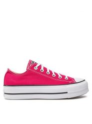 Converse Trampki Chuck Taylor All Star Lift Platform Ox A11539C Różowy. Czerwone trampki i tenisówki damskie Converse, bez wzorów, z materiału, retro, bez zapięcia. Za 249.99 zł.