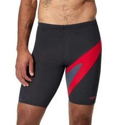 Spodenki kąpielowe Speedo Hyperboom - jammery. Czarne kąpielówki męskie Speedo, m, bez wzorów, z materiału, na fitness i siłownię. Za 199.99 zł.