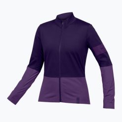 Bluza rowerowa damska Endura FS260 Jetstream bramble. Fioletowe bluzy damskie ENDURA, bez wzorów, rowerowe. Za 349.99 zł.