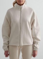 Damska bluza na zamek, stójka, mieszanka bawełny Campus Sweat gliniany. Brązowe bluzy damskie Aim'n, l, bez wzorów, z bawełny, bez kaptura, na fitness i siłownię. Za 381.00 zł.