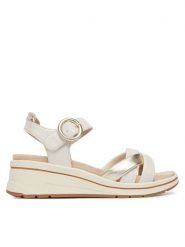 Caprice Sandały 9-28304-46 Beżowy. Brązowe sandały damskie Caprice, bez wzorów, ze skóry, bez obcasa, na koturnie, bez zapięcia. Za 276.99 zł.