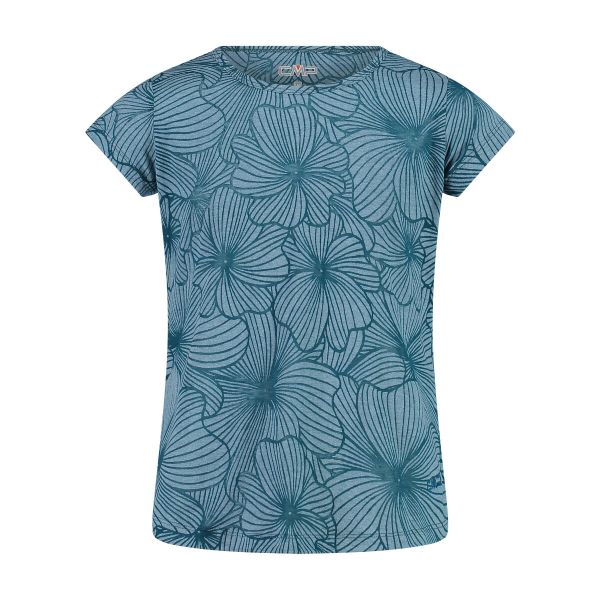 Bawełniana koszulka dziewczęca CMP. Niebieskie t-shirty i topy dla dziewczynek CMP, bez wzorów, z bawełny, bez ramiączek. Za 124.50 zł.