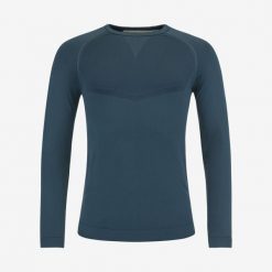 Koszulka z długim rękawem męska FLEX Seamless. Niebieskie koszulki sportowe męskie Head, m, bez wzorów, z dzianiny, bez kołnierzyka, bez ramiączek, tenisowe. W wyprzedaży za 196.00 zł.