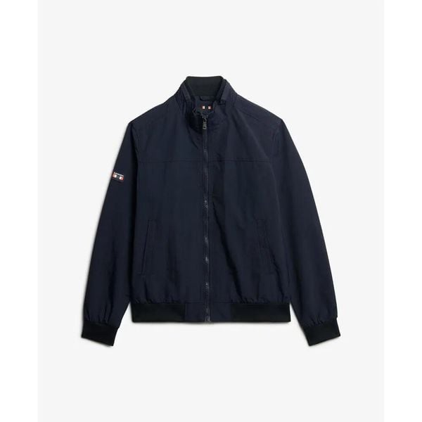 Kurtka nylonowa Superdry Harrington classique. Niebieskie kurtki męskie Superdry., m, bez wzorów, z gumy, klasyczne, bez kaptura. Za 430.25 zł.
