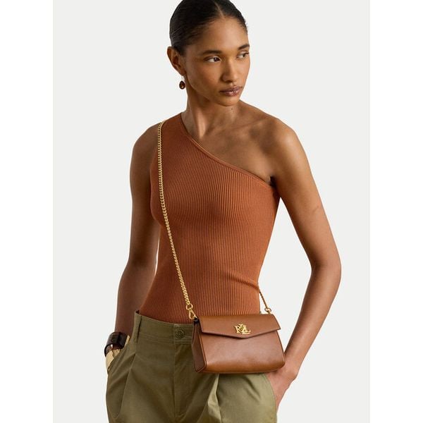 Torebka LAUREN RALPH LAUREN. Brązowe listonoszki damskie Lauren Ralph Lauren, bez wzorów, bez dodatków. Za 855.99 zł.