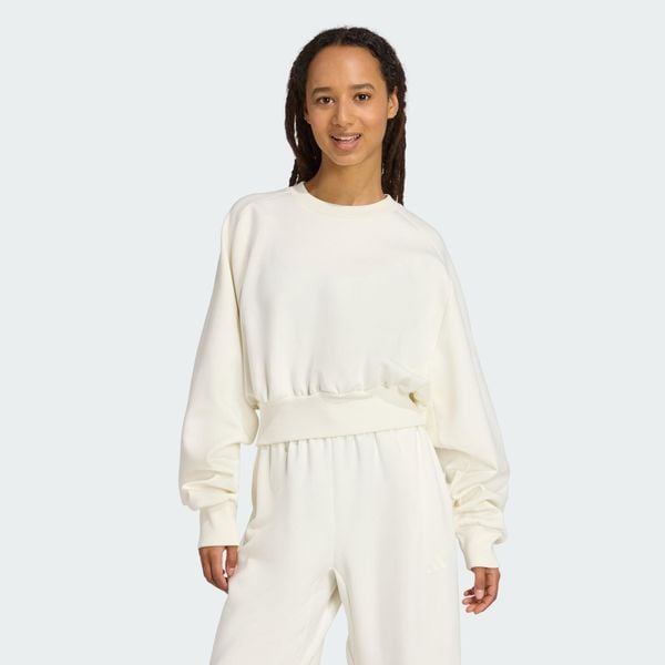 Bluza Soft Lux Loose. Białe bluzy damskie Adidas, xl, bez wzorów, bez kaptura. Za 279.00 zł.