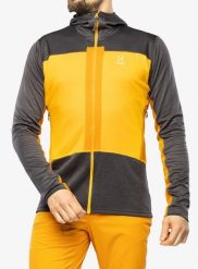 Bluza z kapturem męska Haglofs ROC Flash Mid Hood. Żółte bluzy męskie Haglöfs, l, bez wzorów, z materiału, z kapturem. Za 293.89 zł.