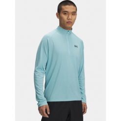 T-shirt Męski Under Armour UA Tech Textured. Niebieskie bluzki z długim rękawem męskie Under Armour, m, bez wzorów, bez kołnierzyka. Za 189.99 zł.