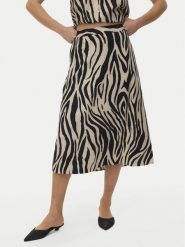 Vero Moda Spódnica midi Mymilo 10340419 Kolorowy Regular Fit. Spódnice damskie Vero Moda, xs, bez wzorów, ze lnu, midi. Za 97.99 zł.