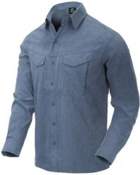 Helikon-Tex Koszula DEFENDER Mk2 Gentleman® - Melange Blue. Niebieskie koszule męskie HELIKON-TEX, m, bez wzorów, bez kołnierzyka, bez ramiączek. Za 169.08 zł.