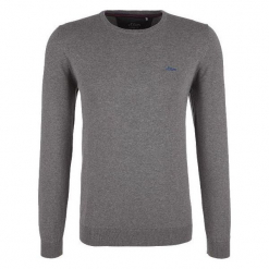 S.Oliver Sweter Męski Xl Szary. Szare swetry przez głowę męskie S.Oliver, z bawełny, z okrągłym kołnierzem. Za 119.00 zł.