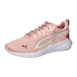 Buty treningowe damskie Puma Allday Active JR. Czerwone obuwie sportowe damskie Puma, bez wzorów, z materiału. Za 252.00 zł.