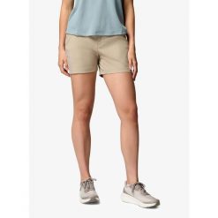 Spodenki turystyczne damskie Columbia Leslie Falls Short II. Brązowe szorty sportowe damskie Columbia, bez wzorów, sportowe, trekkingowe. Za 225.69 zł.