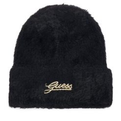 Czapka Guess. Czarne czapki i kapelusze damskie Guess, na zimę, z aplikacjami. Za 154.99 zł.
