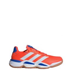 Buty Stabil 16 Indoor. Białe obuwie sportowe damskie Adidas, bez wzorów, z materiału, trekkingowe. W wyprzedaży za 559.20 zł.