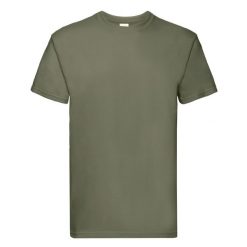 Męska Koszulka Super Premium. Zielone koszulki sportowe męskie Fruit of the Loom, m, bez wzorów, bez kołnierzyka, bez ramiączek, trekkingowe. Za 33.99 zł.