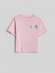 4F T-shirt boxy z nadrukiem dziewczęcy - różowy 146/152 (10-12 lat). Czerwone t-shirty i topy dla dziewczynek 4f, bez wzorów, z bawełny, bez ramiączek. Za 49.99 zł.