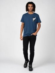 Pepe Jeans T-shirt "Rico" | PM507855 | Rico | Mężczyzna | Granatowy. Niebieskie t-shirty męskie Pepe Jeans, m, bez wzorów, z bawełny, bez kołnierzyka. W wyprzedaży za 89.00 zł.