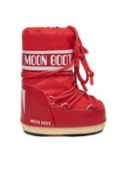 Moon Boot Śniegowce 80D1400440 S Czerwony. Czerwone buty zimowe dziewczęce Moon Boot, ze skóry, bez zapięcia. Za 629.99 zł.