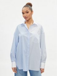 Replay Koszula W2136 .000.10338 Niebieski Comfort Fit. Niebieskie bluzki damskie Replay, m, bez wzorów, z bawełny, bez kołnierzyka, bez ramiączek. Za 439.99 zł.