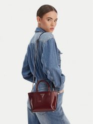 Guess Torebka Arnela Mini HWNY94 96750 Bordowy. Czerwone torebki do ręki damskie Guess, z aplikacjami, ze skóry, bez dodatków. Za 589.99 zł.