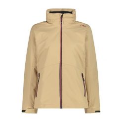 Damska kurtka wodoodporna CMP. Brązowe kurtki sportowe damskie CMP, bez wzorów, bez kaptura, trekkingowe. Za 497.55 zł.