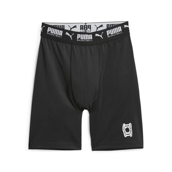 Męskie spodenki do koszykówki Hoops Team PUMA. Czarne krótkie spodenki sportowe męskie Puma, l, bez wzorów, z materiału, klasyczne. Za 169.99 zł.