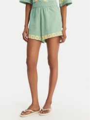 Quiksilver Szorty materiałowe Bahamas EQWNS03090 Zielony Regular Fit. Zielone szorty damskie Quiksilver, m, bez wzorów, z bawełny. Za 249.99 zł.