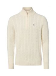 Polo Ralph Lauren Sweter z mieszanki wełny i kaszmiru Mężczyźni Kaszmir biały, S. Białe swetry przez głowę męskie Polo Ralph Lauren, m, bez wzorów, z kaszmiru, bez kołnierzyka. Za 1,199.95 zł.
