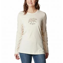Koszulka z długiem rękawem Damska Columbia Hidden Haven LS Tee Longsleeve. Brązowe koszulki sportowe damskie Columbia, xs, bez wzorów, bez kołnierzyka, bez ramiączek, trekkingowe. Za 121.99 zł.