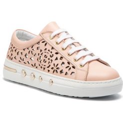 Sneakersy BALDININI - 998030XMOLV65656RBX Cipria. Czerwone półbuty damskie Baldinini, bez wzorów, z materiału, bez obcasa, na płaskiej podeszwie, bez zapięcia. W wyprzedaży za 839.00 zł.