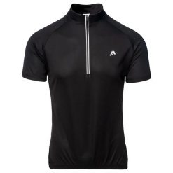 Męska Koszulka Kolarska Surato Quarter Zip Z Krótkim Rękawem. Czarne koszulki sportowe męskie MARTES ESSENTIALS, m, bez wzorów, z materiału, bez kołnierzyka, bez ramiączek, na fitness i siłownię. Za 79.99 zł.