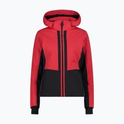 Kurtka narciarska damska CMP 35W0266 Zip Hood. Czerwone kurtki snowboardowe damskie CMP, bez wzorów, bez kaptura, narciarskie. Za 1,099.00 zł.