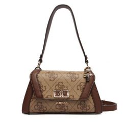 Torebka Guess. Brązowe torebki do ręki damskie Guess, z aplikacjami, klasyczne, bez dodatków. Za 589.99 zł.