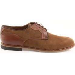 Półbuty męskie Badura 3687 brązowe. Brązowe eleganckie półbuty Badura, z nubiku, eleganckie, bez zapięcia. W wyprzedaży za 269.00 zł.