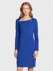 DKNY Sukienka codzienna DD2J141A Niebieski Regular Fit. Niebieskie sukienki damskie DKNY, na co dzień, bez wzorów, z syntetyku, bez kołnierzyka, bez ramiączek, proste. W wyprzedaży za 579.99 zł.