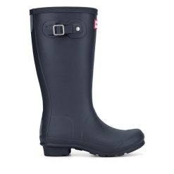 Kalosze Hunter. Niebieskie kalosze chłopięce Hunter, bez wzorów. Za 279.99 zł.