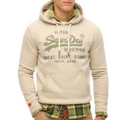Bluza z kapturem Superdry Vl Heritage. Brązowe bluzy męskie Superdry., s, bez wzorów, z bawełny, z kapturem. Za 351.00 zł.