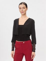 Rinascimento Bolerko CFC0116215003 Czarny Regular Fit. Czarne żakiety damskie Rinascimento, xl, bez wzorów, z syntetyku. Za 239.99 zł.